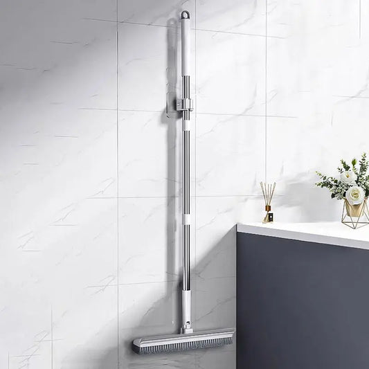 Long Handle Floor Brush, 1 Count 2 in 1 Rotatable Floor Cleaning Scrape Mop, Household Cleaning Tools