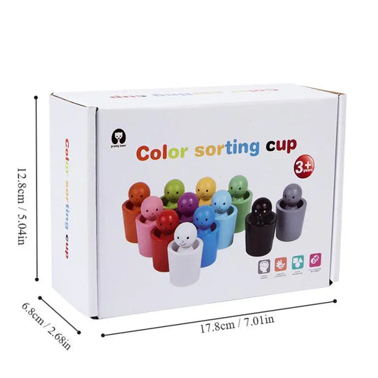 Color Sorting Cup Toy, 24Pcs/Set Colorful Cup Toy Set to Improve Hands-On Skills, Color Recognition Toy for Early Education, Multi Activity Playset